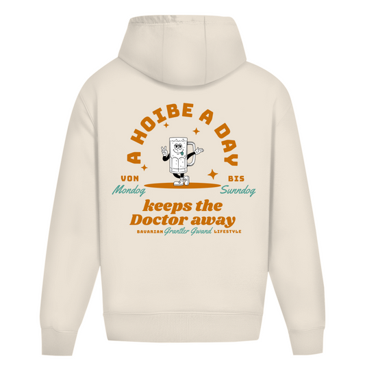 Bayerischer Heavy Oversize Hoodie Unisex - A Hoibe a Day keeps the Doctor away - Grantler Gwand