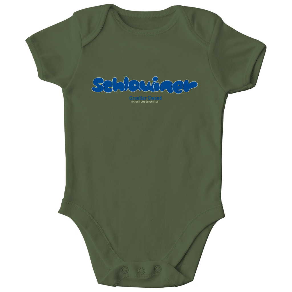 Bayerischer Baby Bio Body - Schlawiner - blau - Grantler Gwand