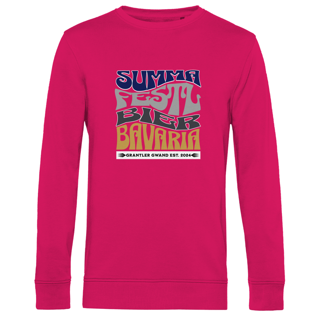 Herren Premium Bio Sweatshirt Summa, Festl, Bier, Bavaria - dunkelblau