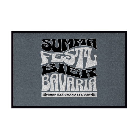 Fußmatte mit Gummirand Summa, Festl, Bier, Bavaria - schwarz/weiß