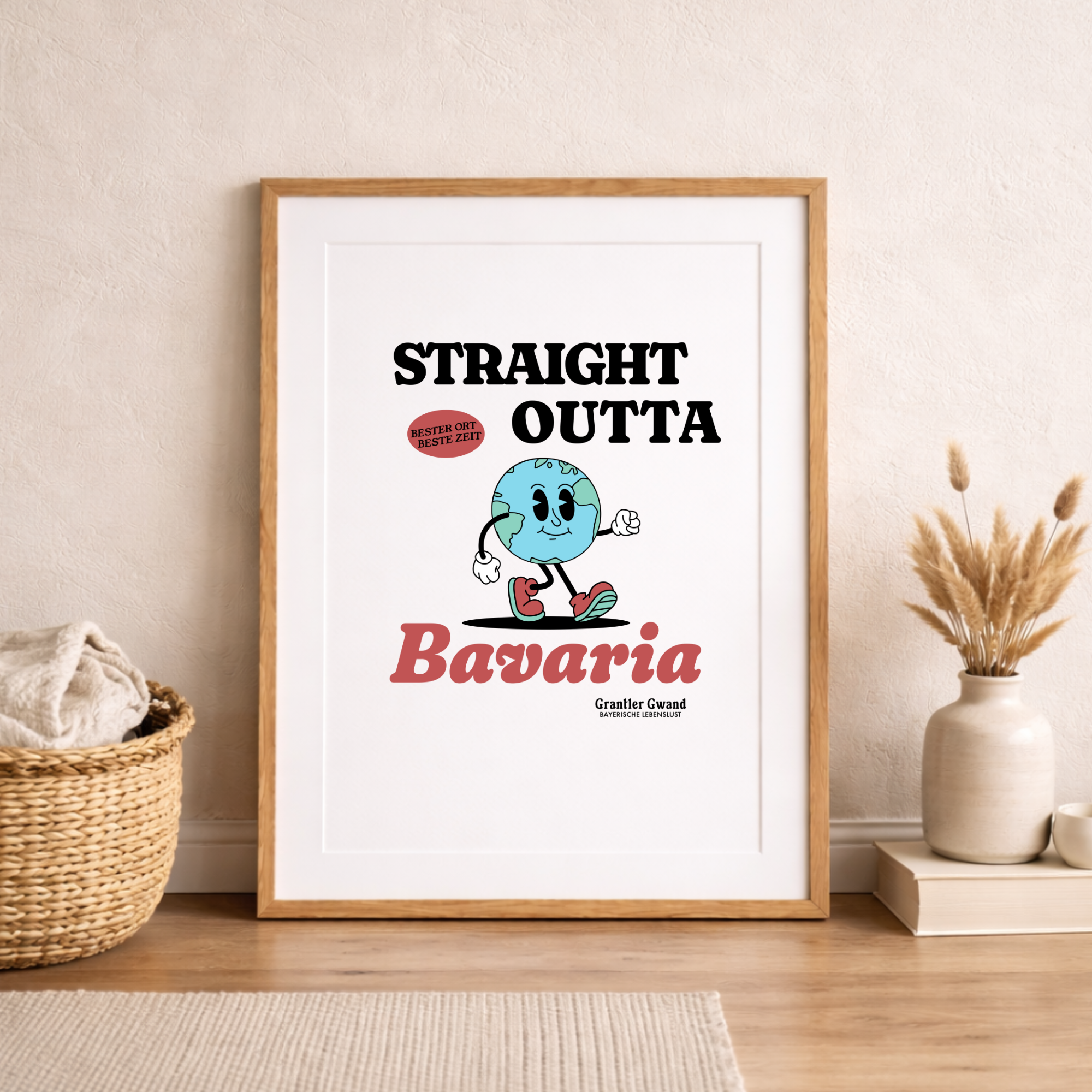 Straight outta Bavaria - Poster Din A3