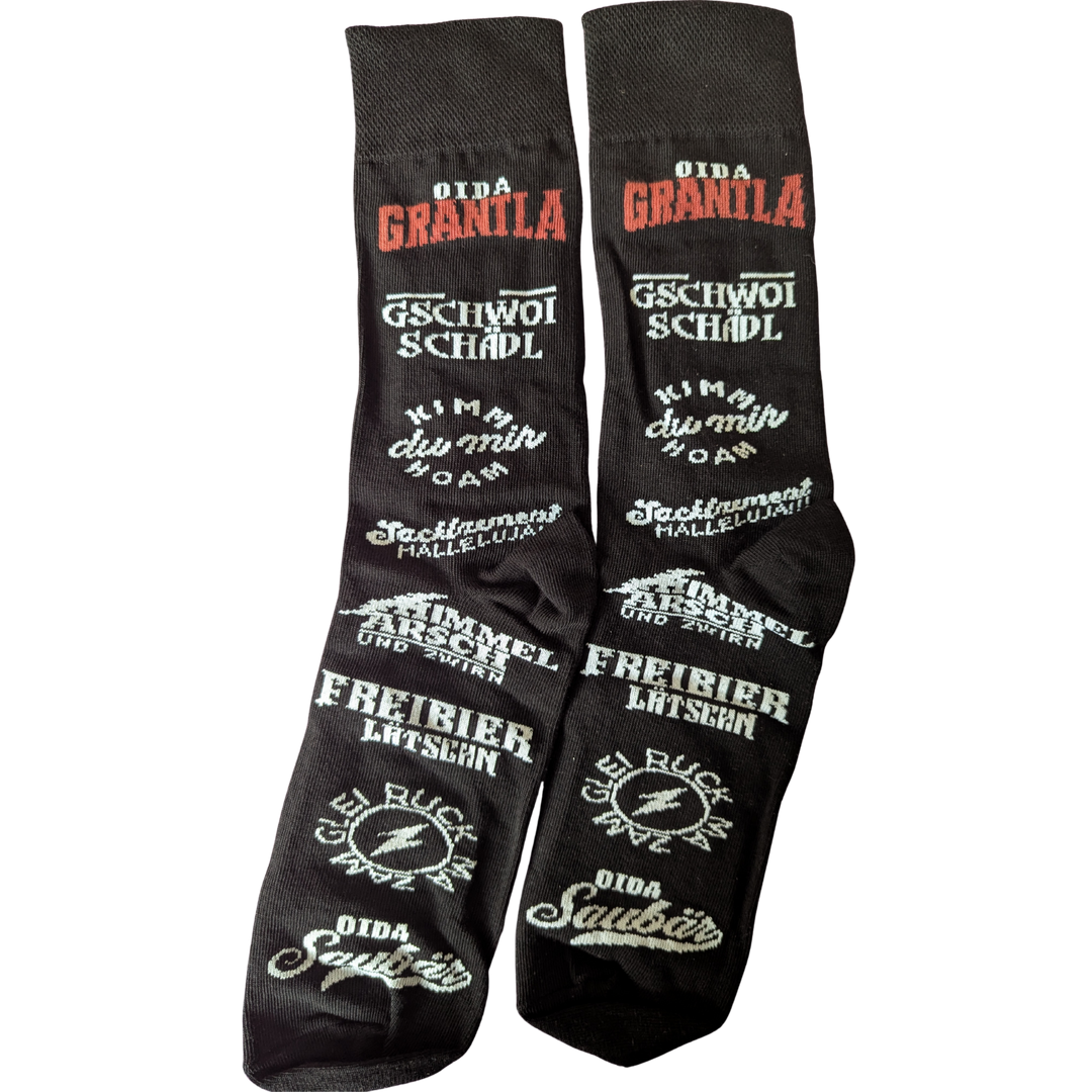 Oida Grantla - Socken - Schwarz