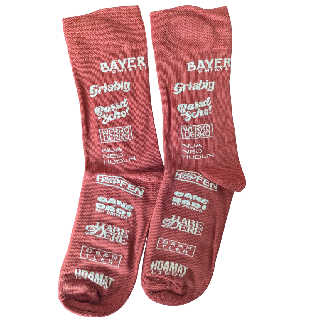 Bayerische Gmiatlichkeit - Socken - Rot