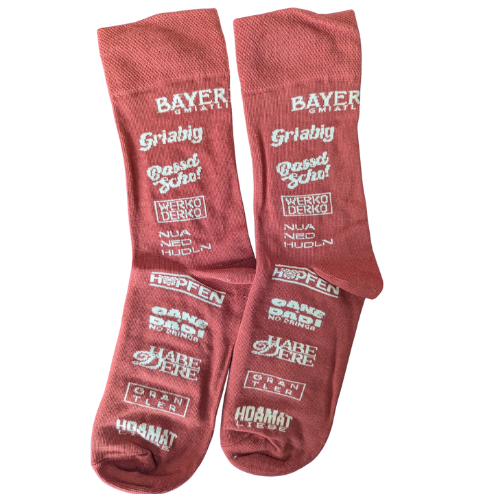 Bayerische Gmiatlichkeit - Socken - Rot