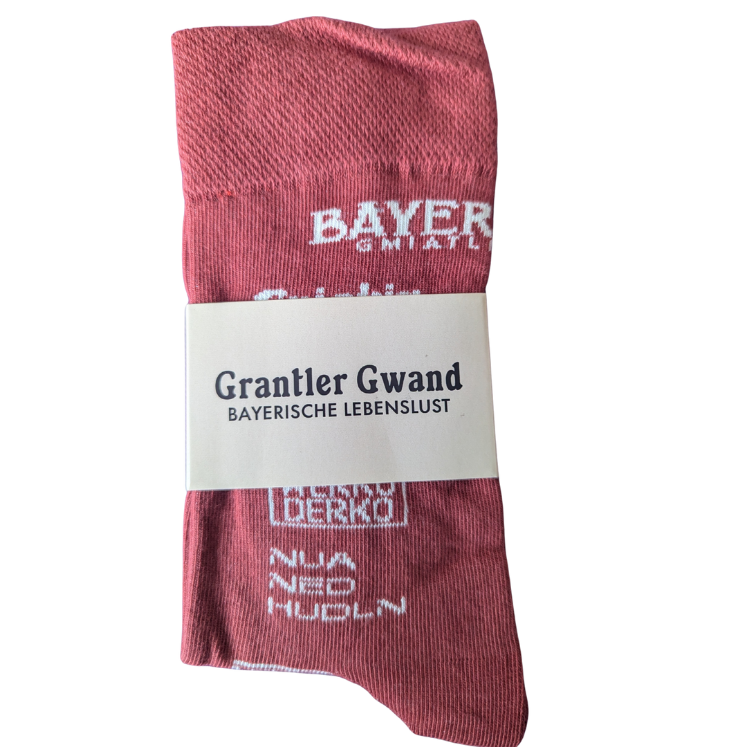 Bayerische Gmiatlichkeit - Socken - Rot