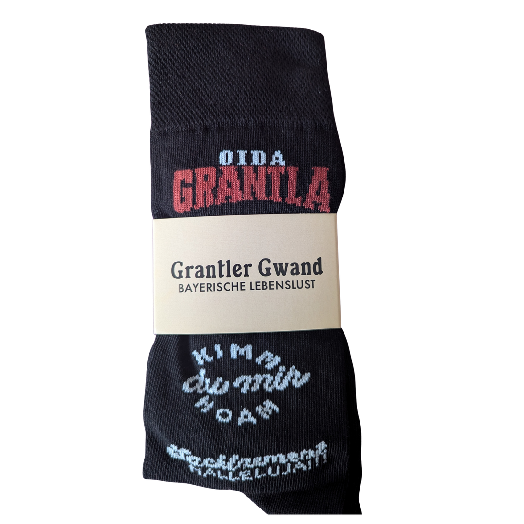 Oida Grantla - Socken - Schwarz