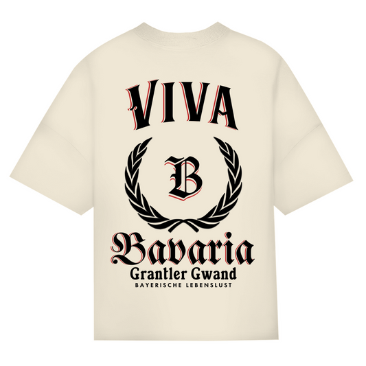 Bayerisches Oversize T-Shirt unisex - Viva Bavaria schwarz - Grantler Gwand