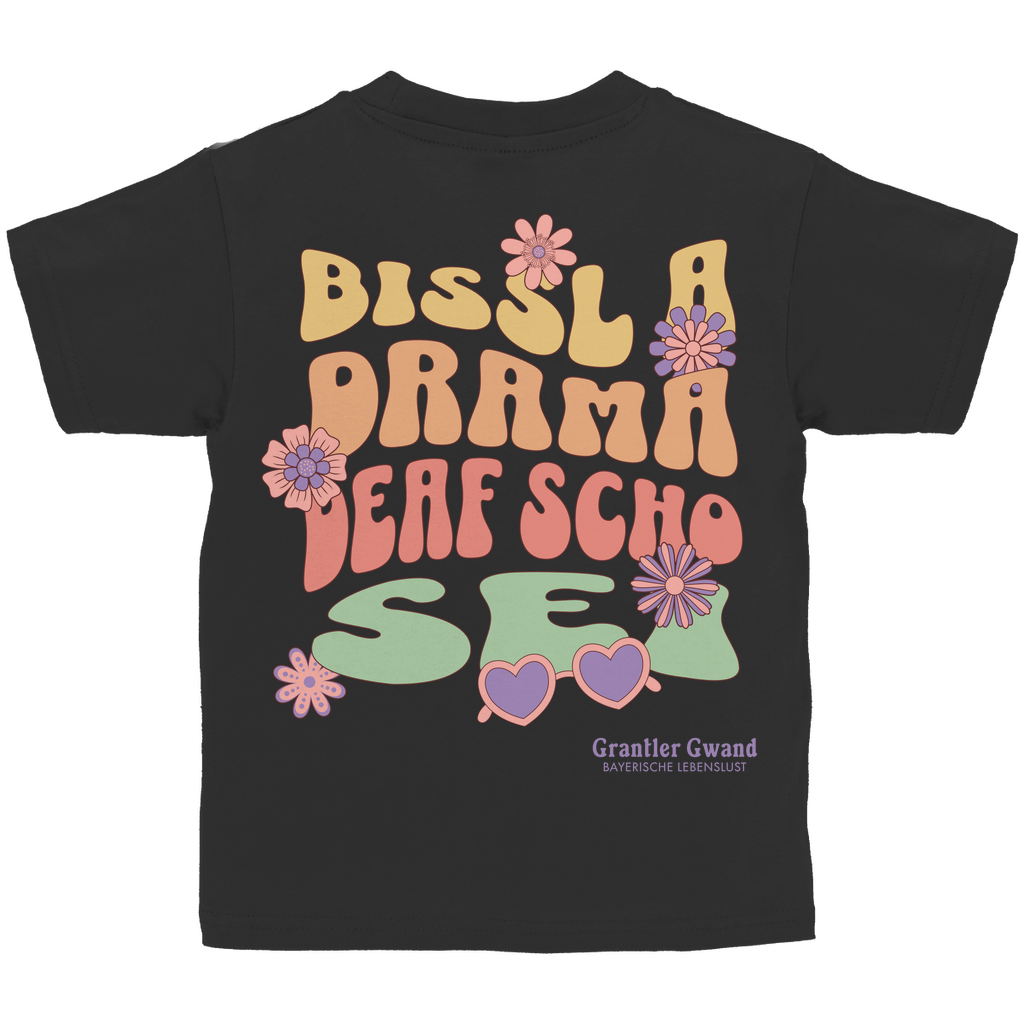 Bayerisches Kinder T-Shirt - A bissl Drama - Grantler Gwand