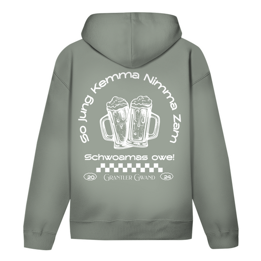 Bayerischer Hoodie Unisex - So jung kemma nimma zam, schwoamas owe - Grantler Gwand