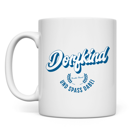 Tasse Dorfkind und Spaß dabei - blau