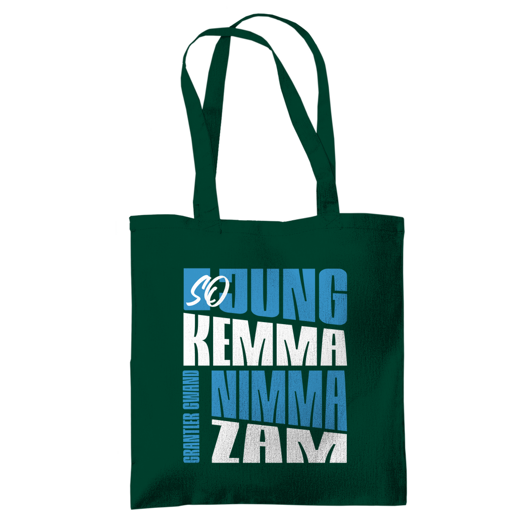 Bayerische Tragetasche - So jung kemma nimma zam - blau/weiß - Grantler Gwand
