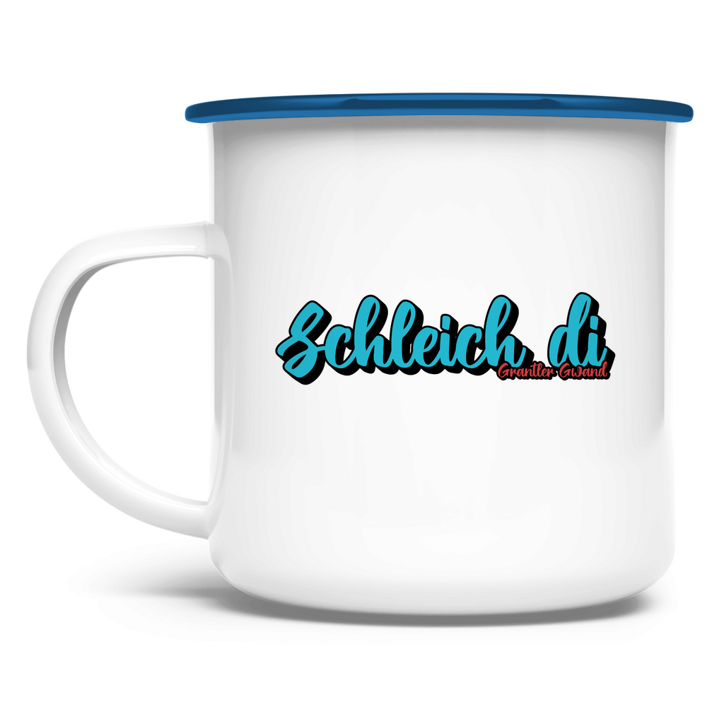 Emaille Tasse Schleich di - hellblau