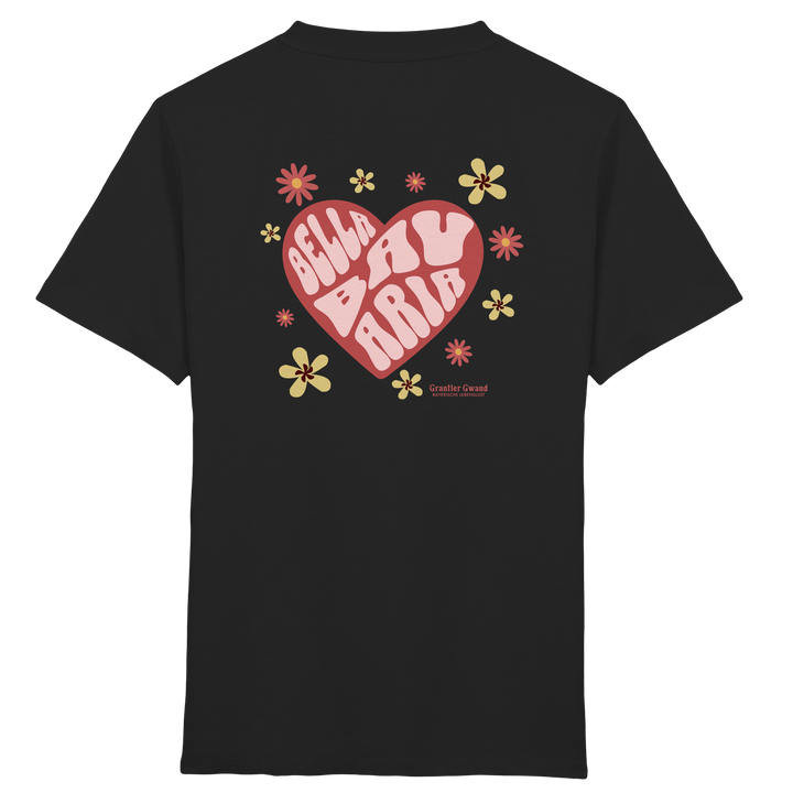 Bella Bavaria Herz - rote Variante - Backprint - Kinder T-Shirt