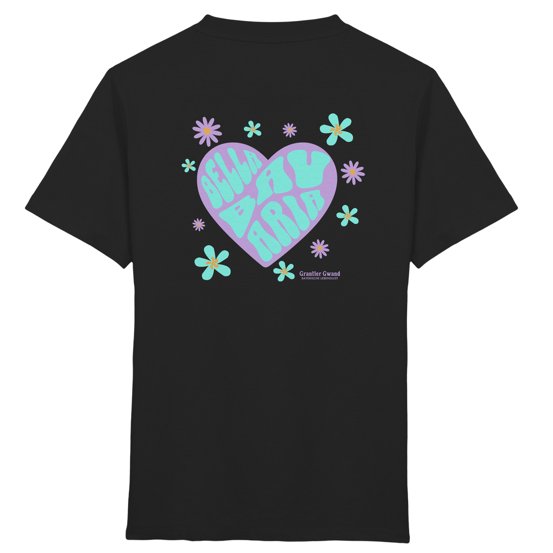Bella Bavaria Herz - Mint Variante - Backprint - Kinder T-Shirt
