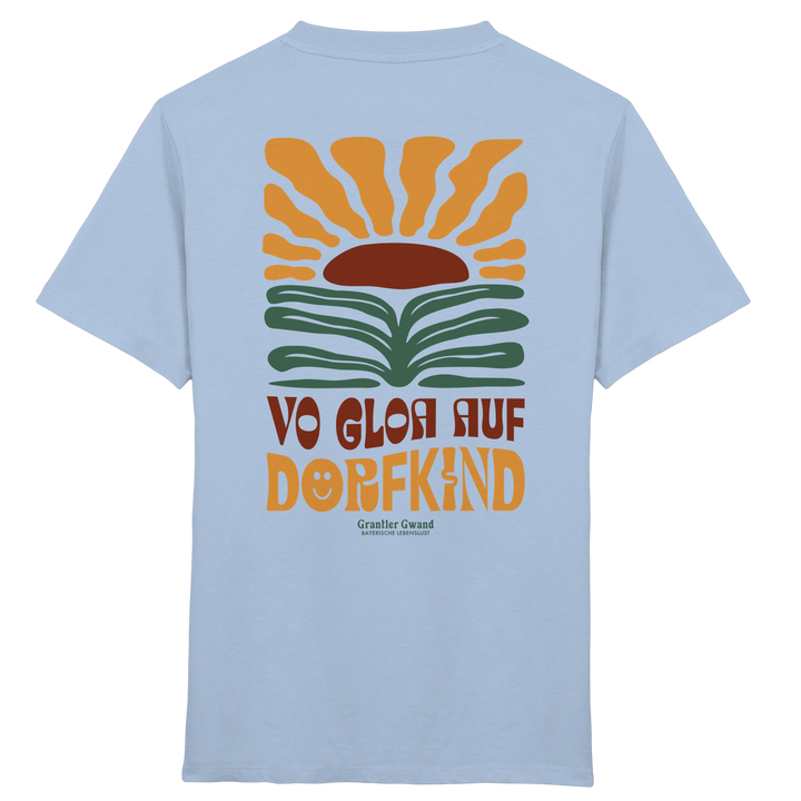 Vo gloa auf Dorfkind - Backprint - Kinder T-Shirt