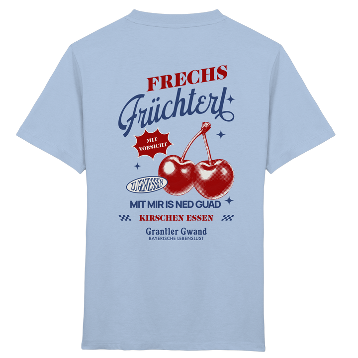 Frechs Früchterl - helle Variante - Backprint - Kinder T-Shirt