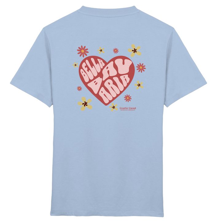Bella Bavaria Herz - rote Variante - Backprint - Kinder T-Shirt