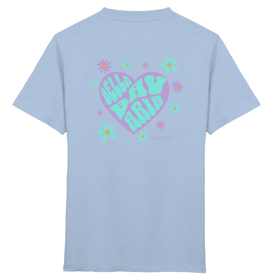 Bella Bavaria Herz - Mint Variante - Backprint - Kinder T-Shirt