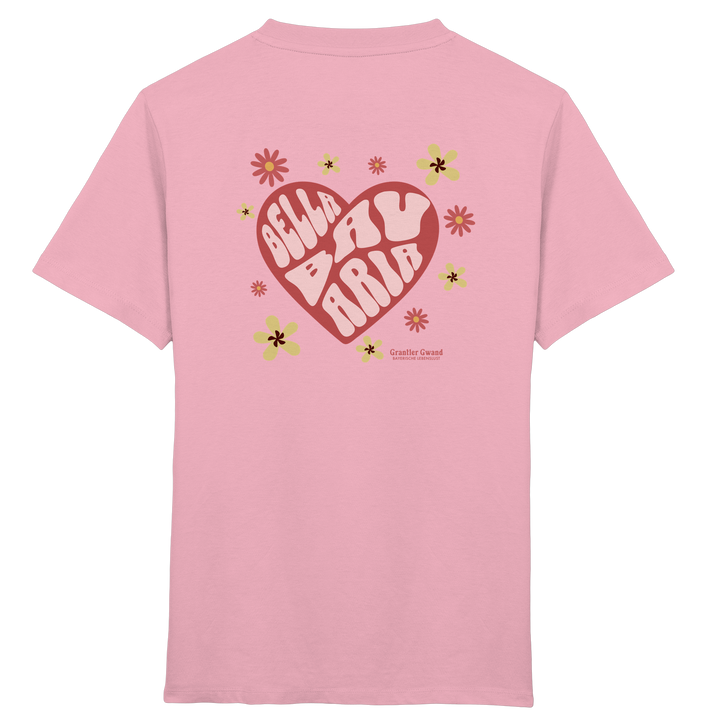 Bella Bavaria Herz - rote Variante - Backprint - Kinder T-Shirt
