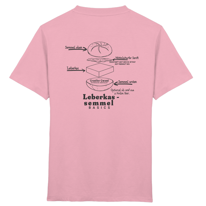 Leberkassemmel Basics - schwarze Variante - Backprint - Kinder T-Shirt
