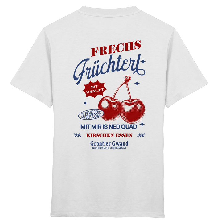 Frechs Früchterl - helle Variante - Backprint - Kinder T-Shirt
