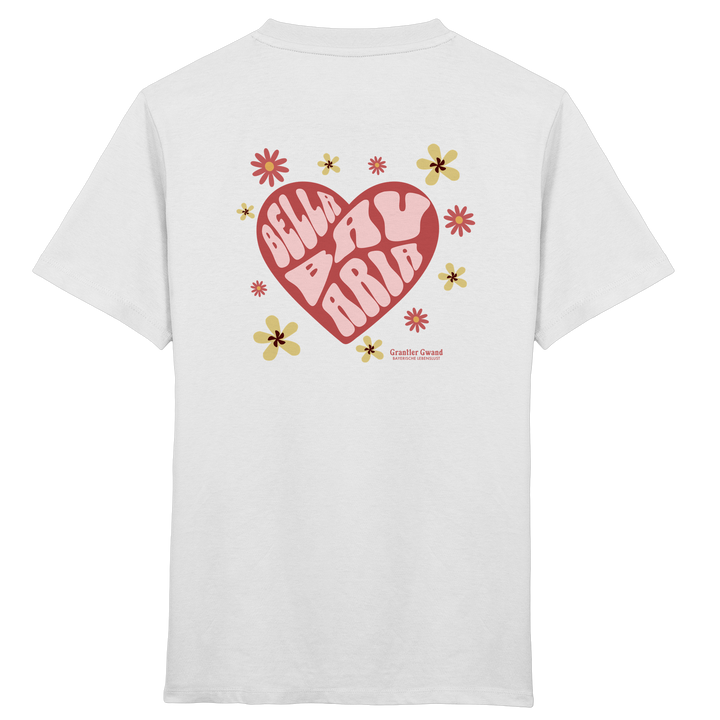 Bella Bavaria Herz - rote Variante - Backprint - Kinder T-Shirt