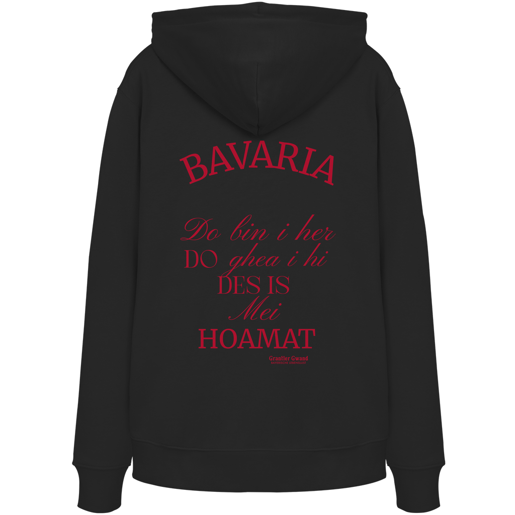 Bavaria do bin i her - rote Variante - Backprint - Hoodie