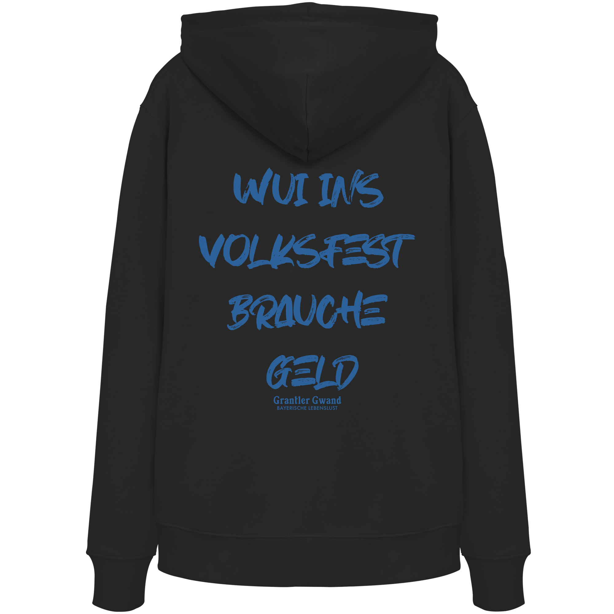 Wui ins Volksfest - blaue Variante - Backprint - Hoodie
