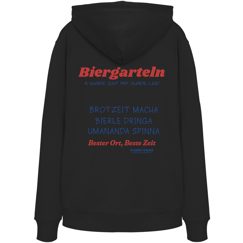 Biergarteln - rote Variante - Backprint - Hoodie