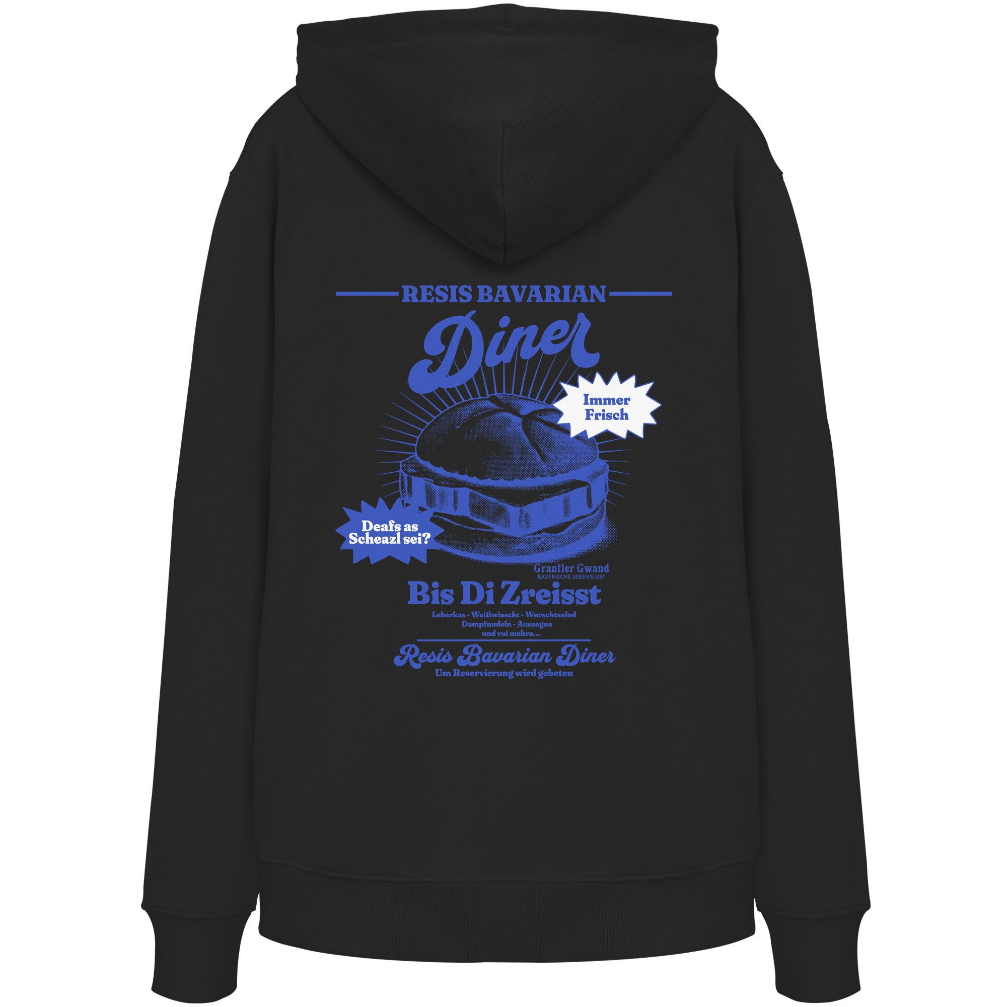 Resis Bavarian Diner - blaue Variante - Backprint - Hoodie