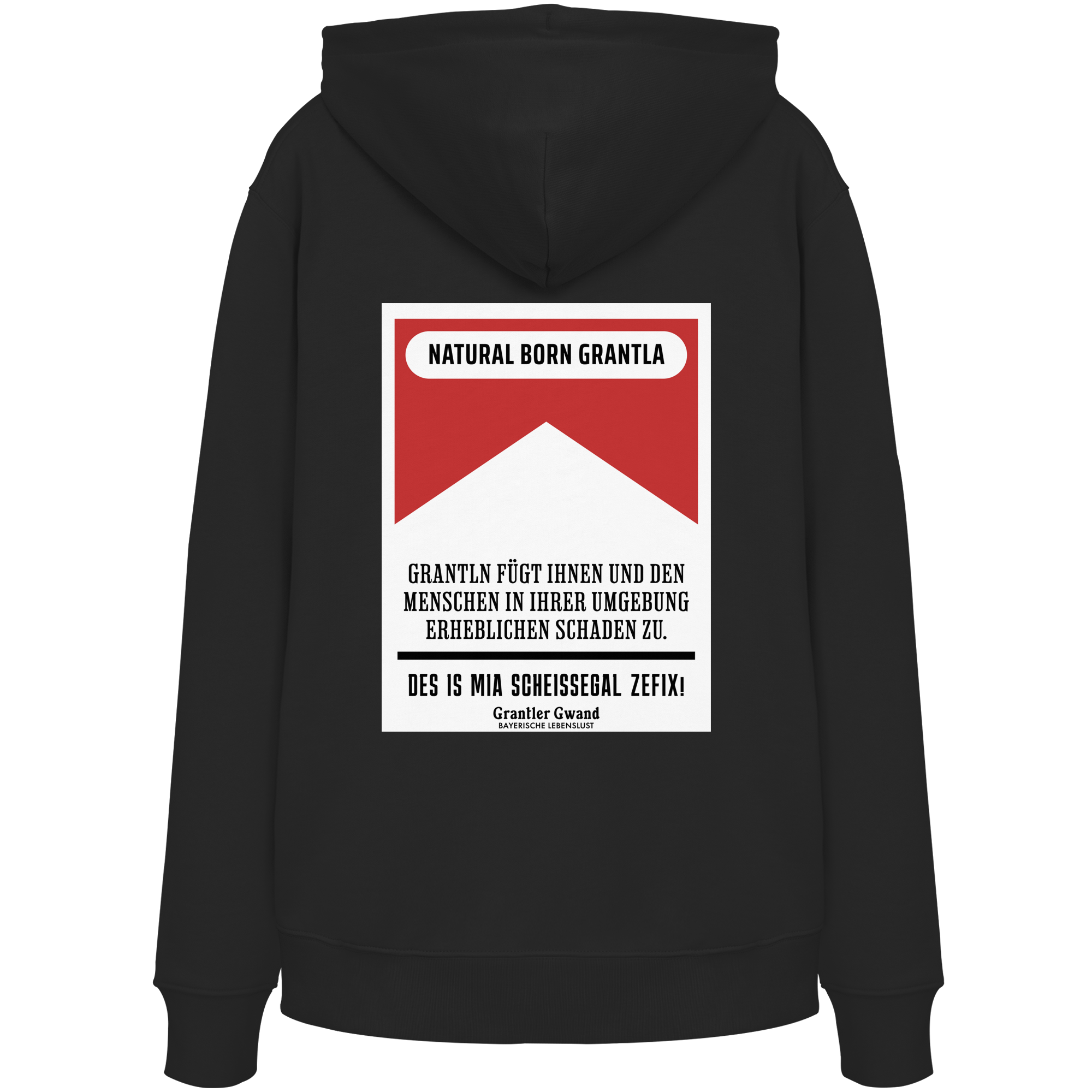 Natural Born Grantla - rote Variante - Backprint - Hoodie