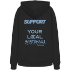 Support your local Wirtshaus - blaue Variante - Backprint - Hoodie
