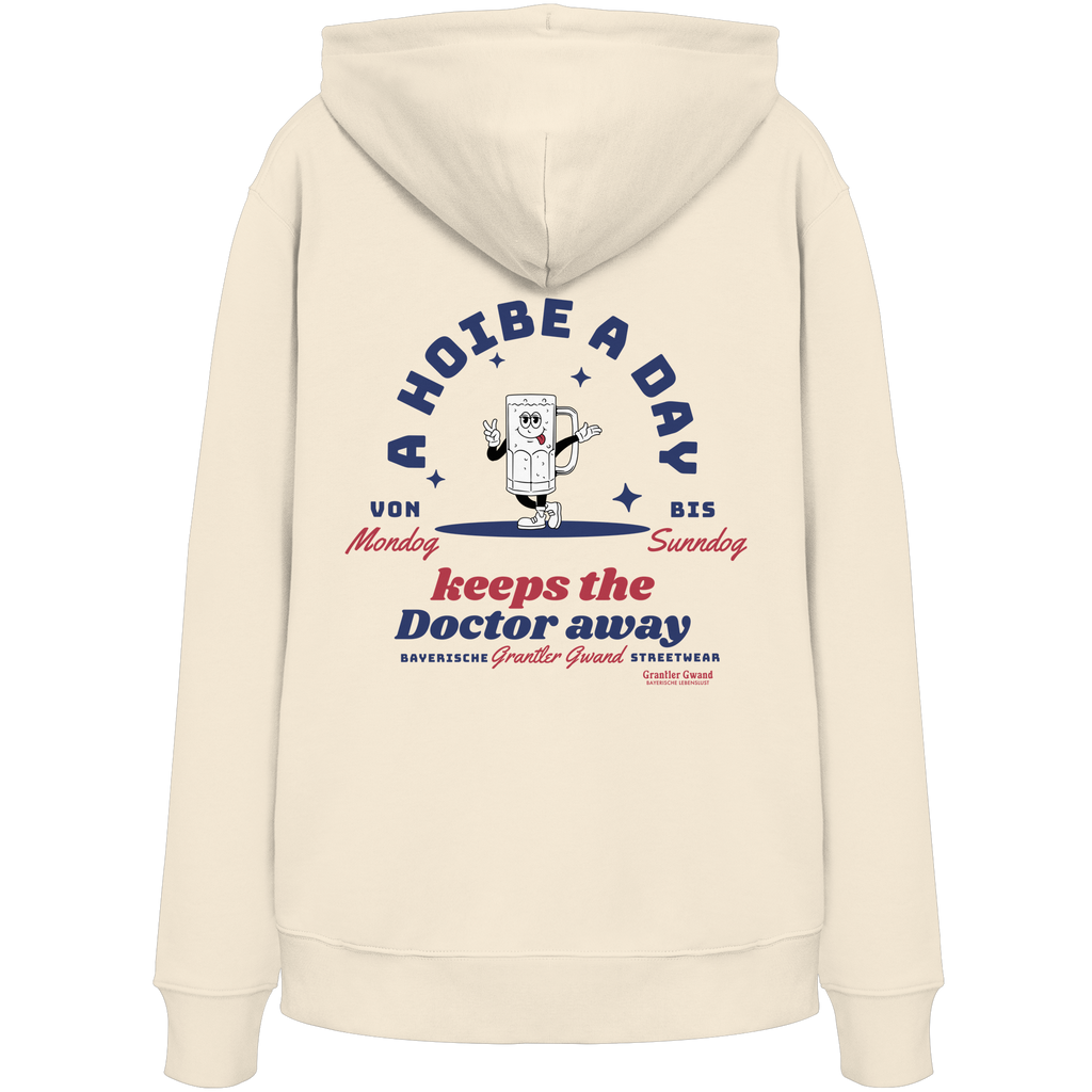 A Hoibe a Day keeps the Doctor away - dunkelblaue Variante - Backprint - Hoodie