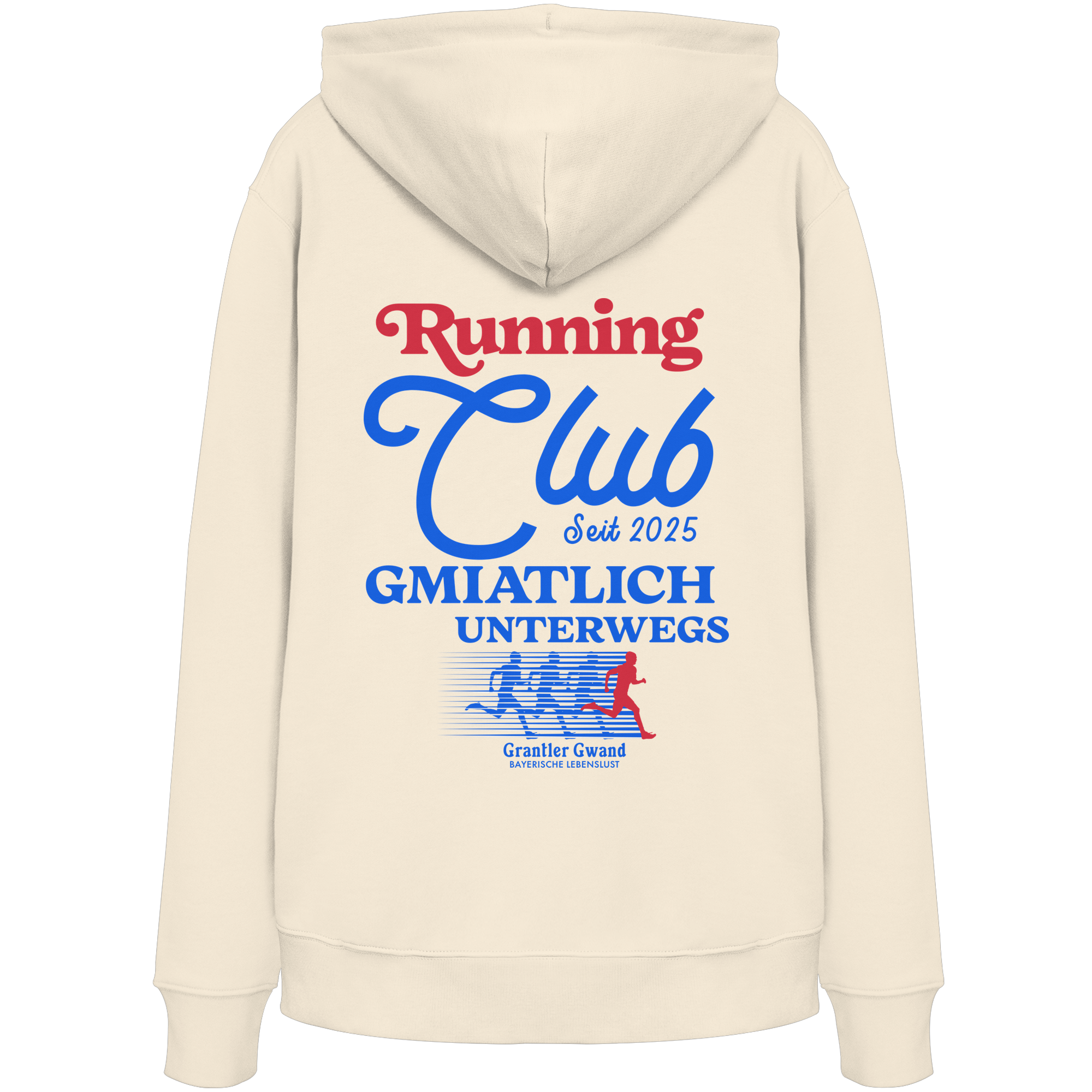 Running Club - blaue Variante - Backprint - Hoodie