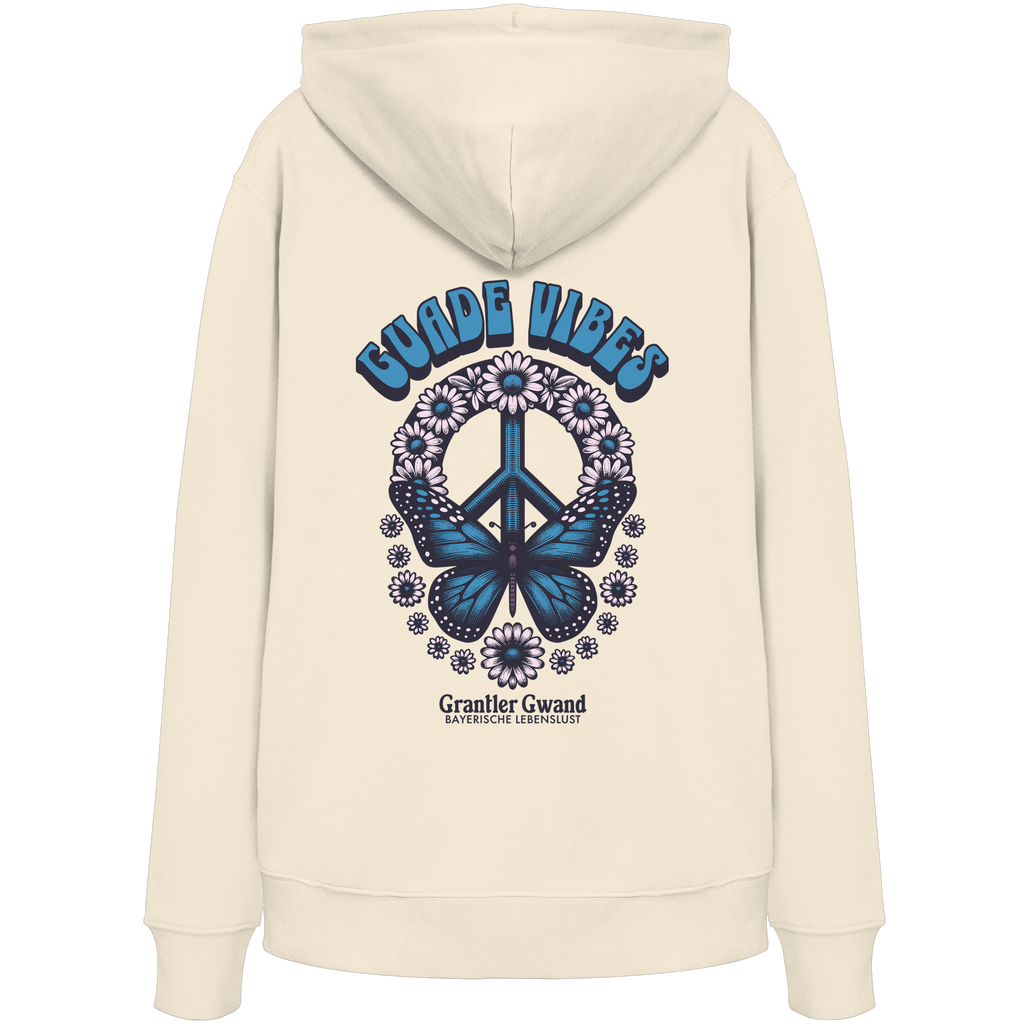 Guade Vibes Schmetterling - blaue Variante - Backprint - Hoodie