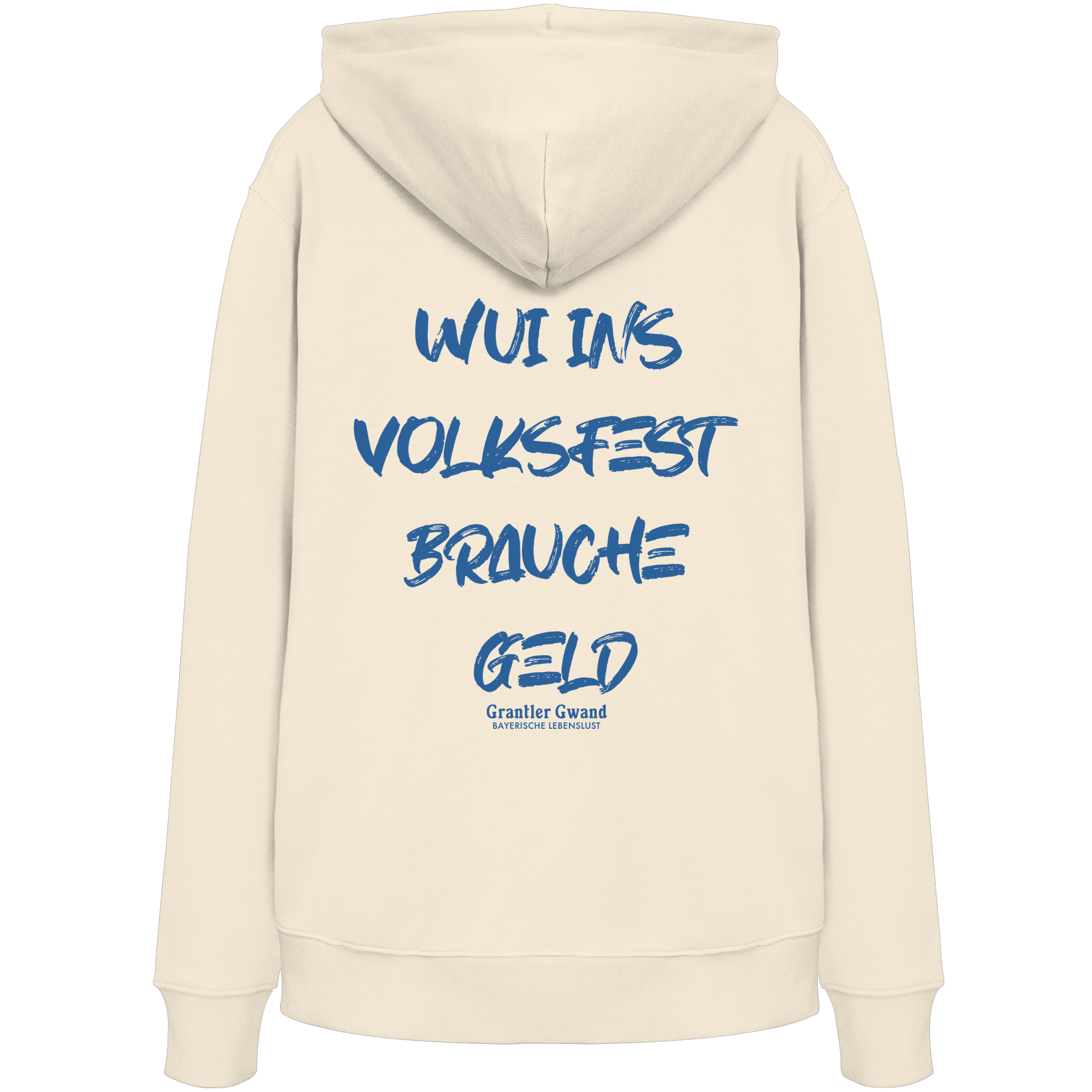 Wui ins Volksfest - blaue Variante - Backprint - Hoodie