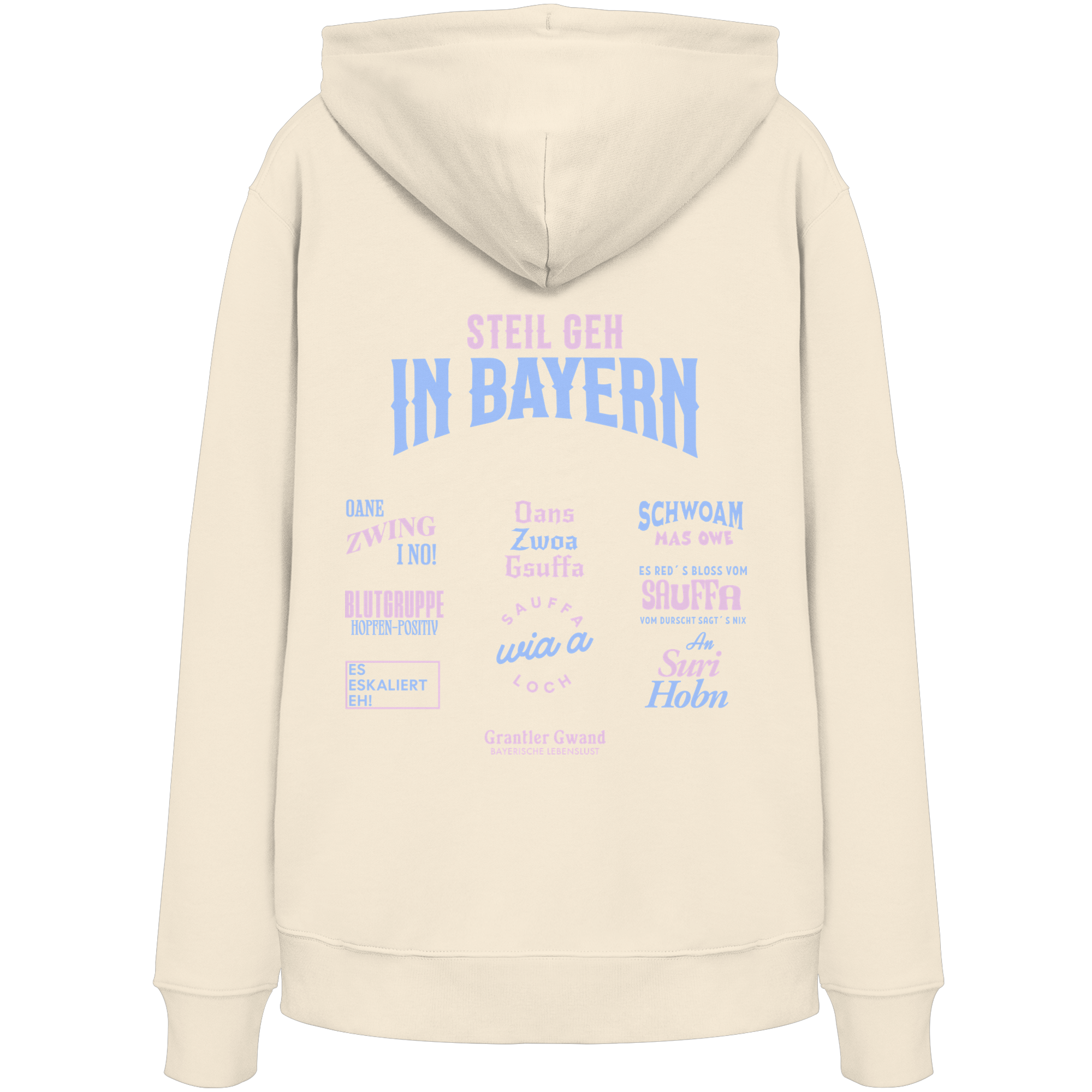 Steil geh in Bayern - pinke Variante - Backprint - Hoodie