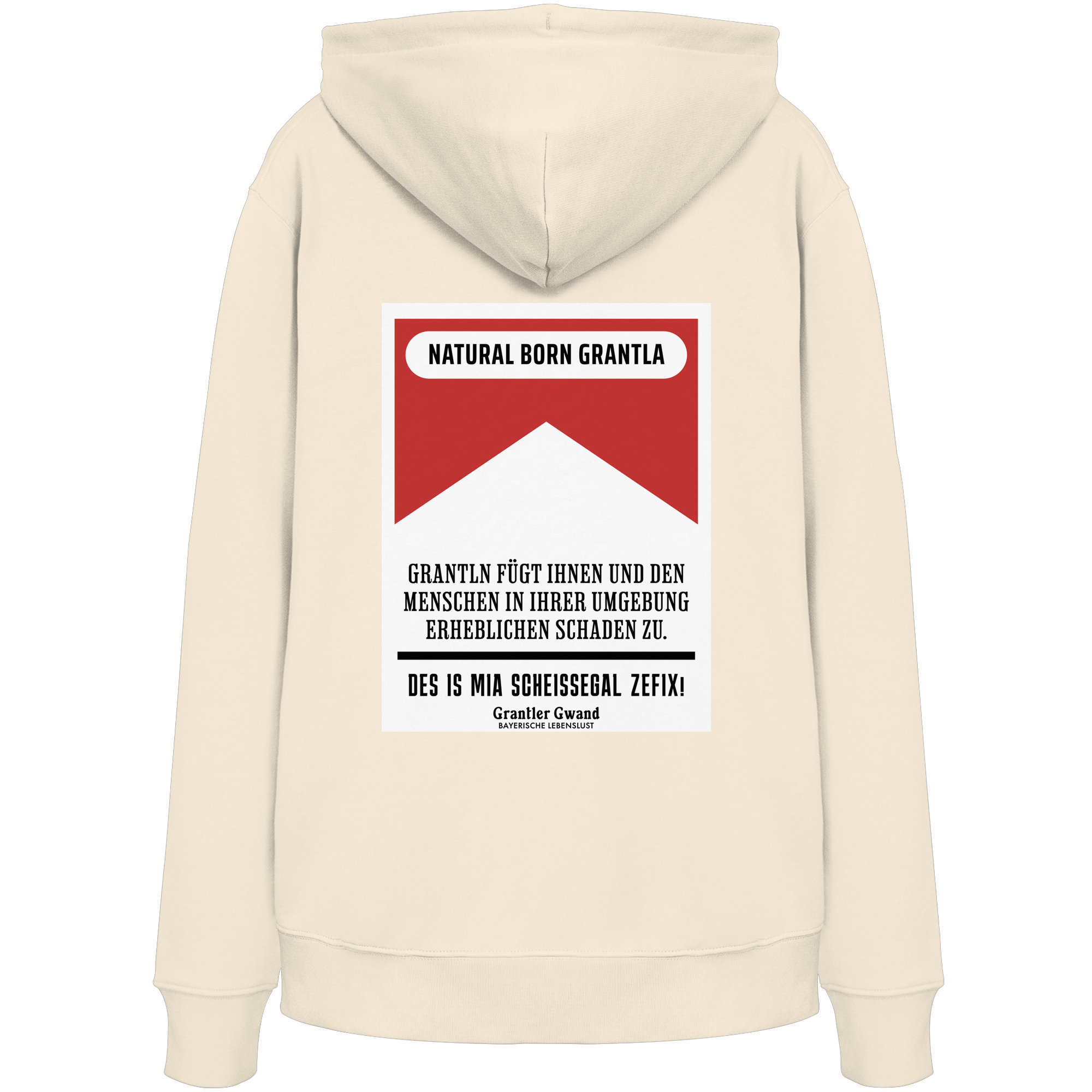 Natural Born Grantla - rote Variante - Backprint - Hoodie