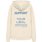 Support your local Wirtshaus - blaue Variante - Backprint - Hoodie