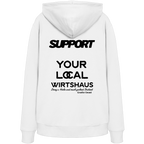 Support your local Wirtshaus - schwarze Variante - Backprint - Hoodie