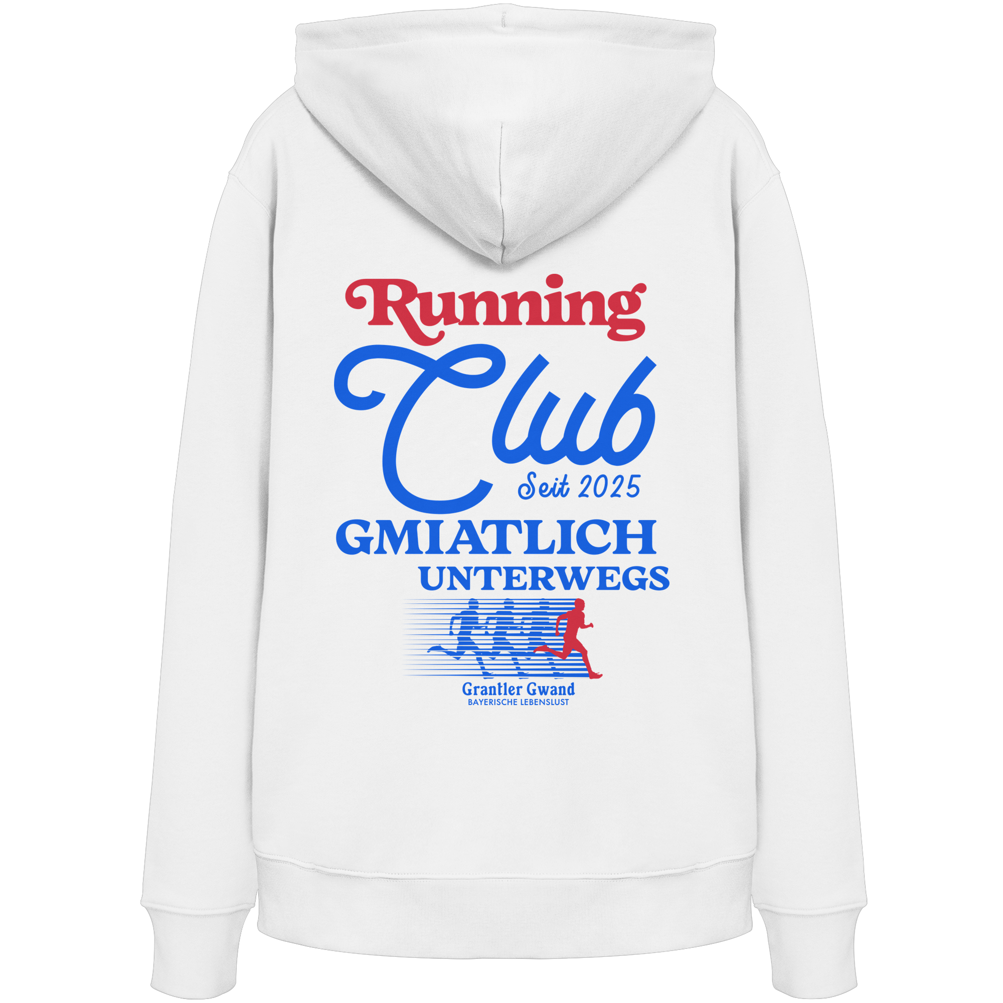 Running Club - blaue Variante - Backprint - Hoodie