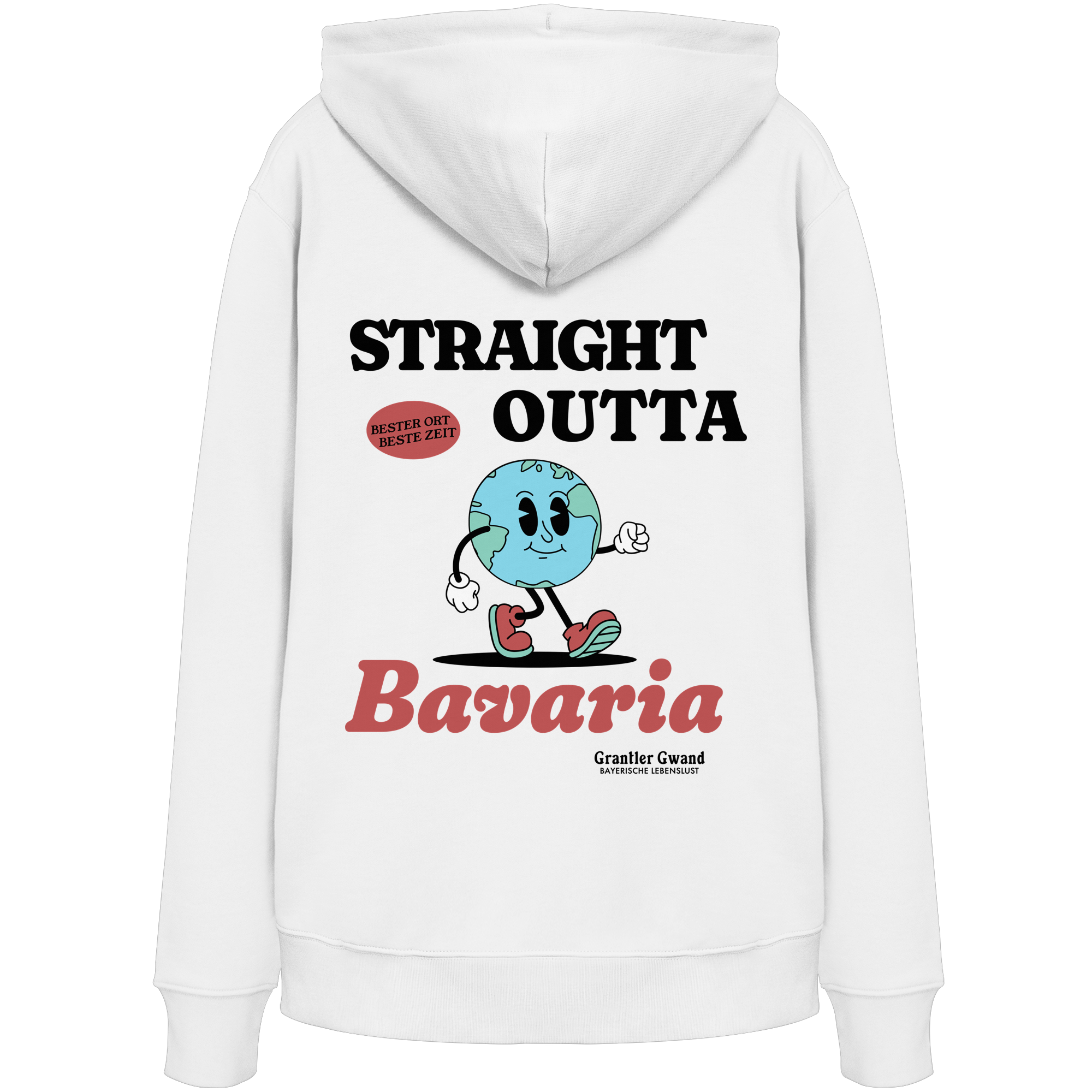 Straight outta Bavaria Maskottchen - Backprint - Hoodie