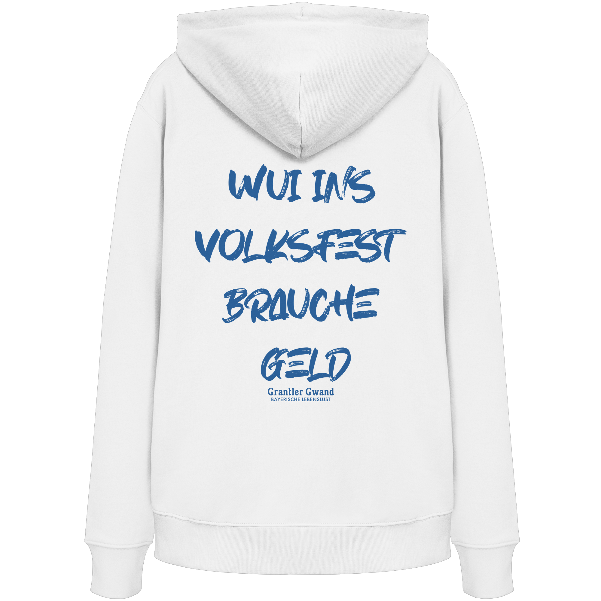 Wui ins Volksfest - blaue Variante - Backprint - Hoodie