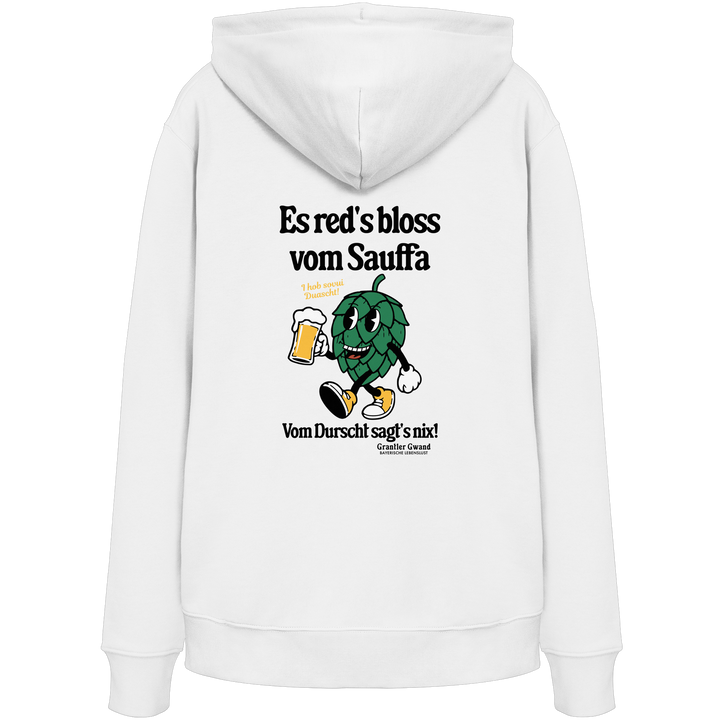 Weißer Unisex Hoodie mit „Es red&