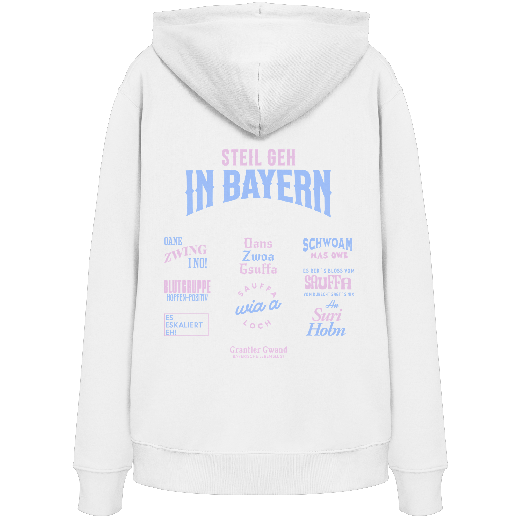Steil geh in Bayern - pinke Variante - Backprint - Hoodie