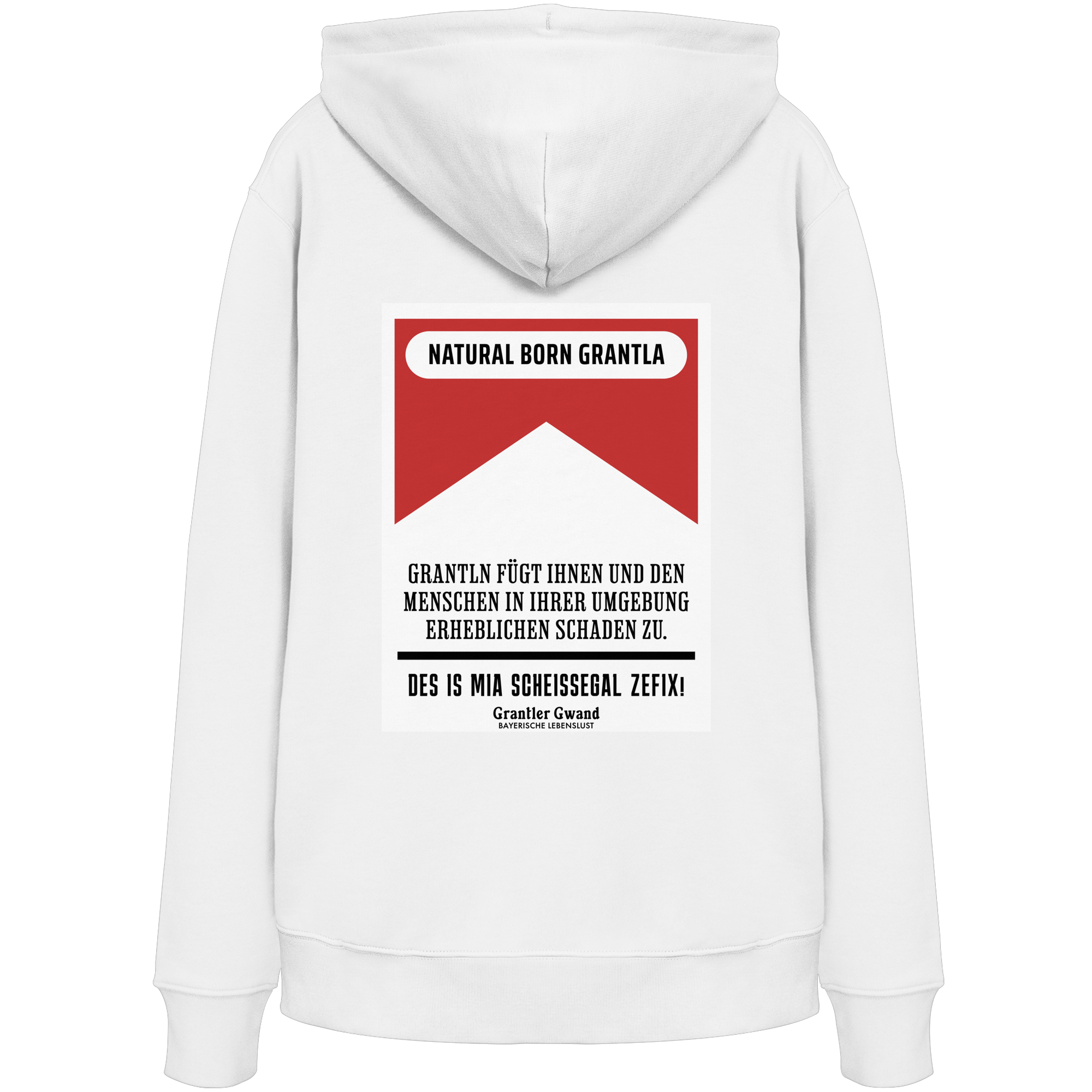 Natural Born Grantla - rote Variante - Backprint - Hoodie