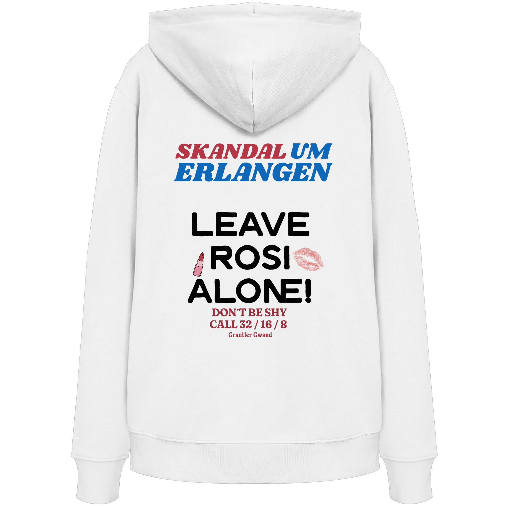 Skandal um Erlangen - helle Variante - Backprint - Hoodie