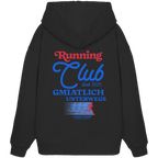 Running Club - blaue Variante - Backprint - Oversize Hoodie