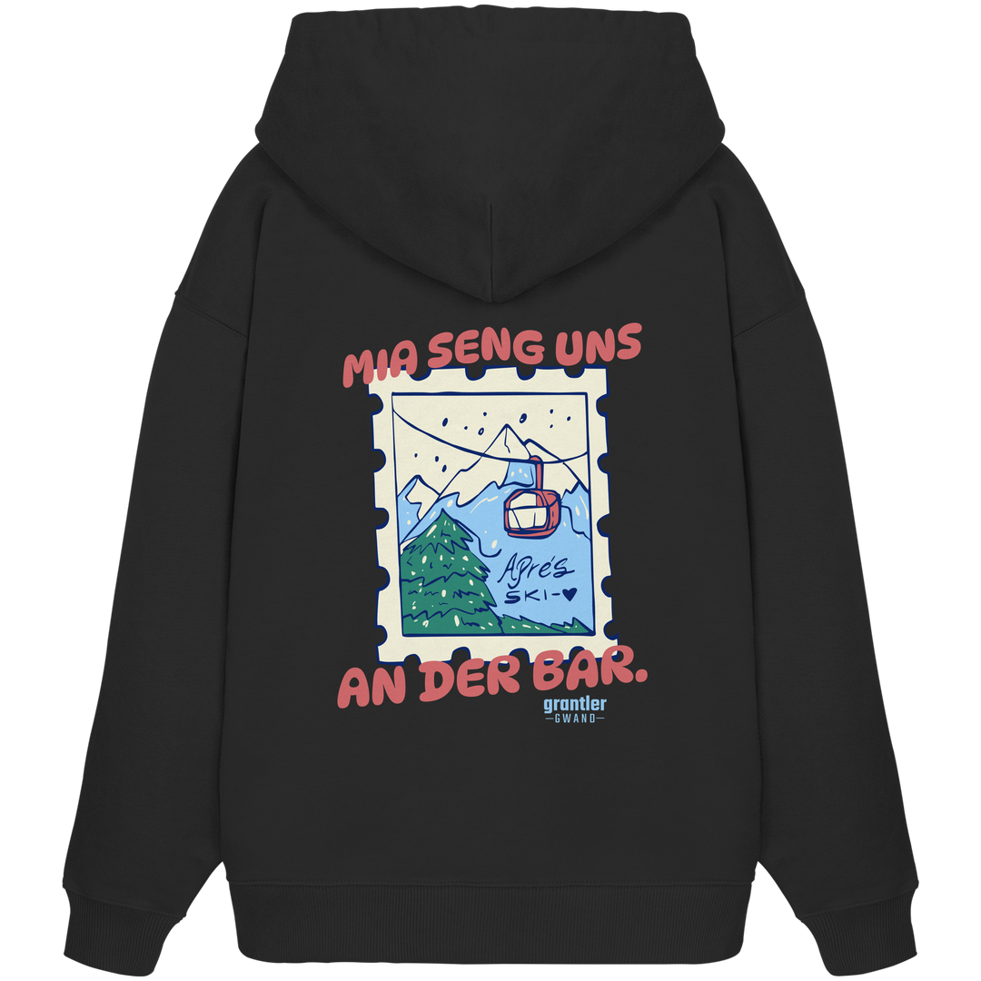 Mia seng uns an der Bar. - Organic Oversize Hoodie