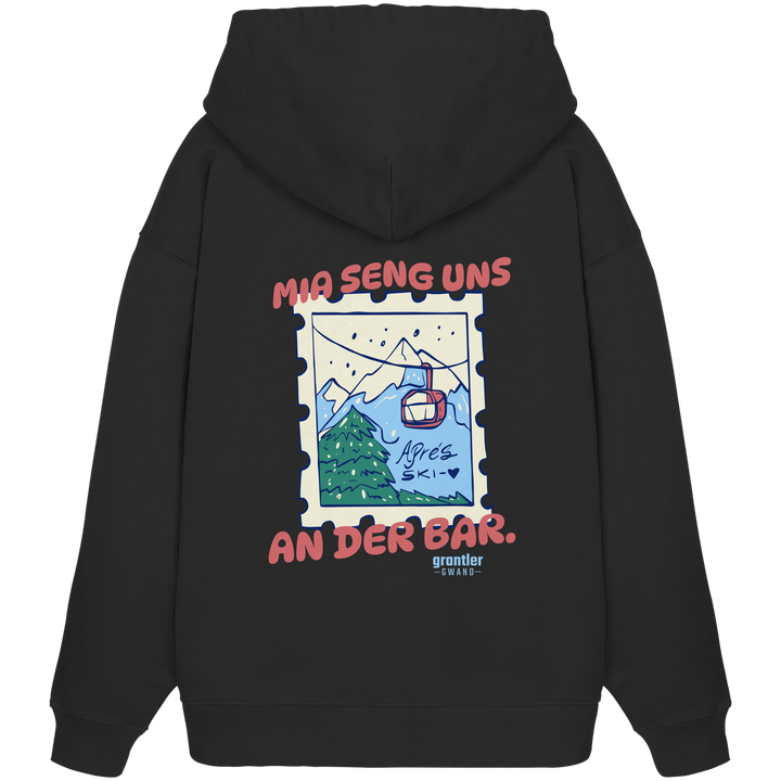 Mia seng uns an der Bar. - Organic Oversize Hoodie